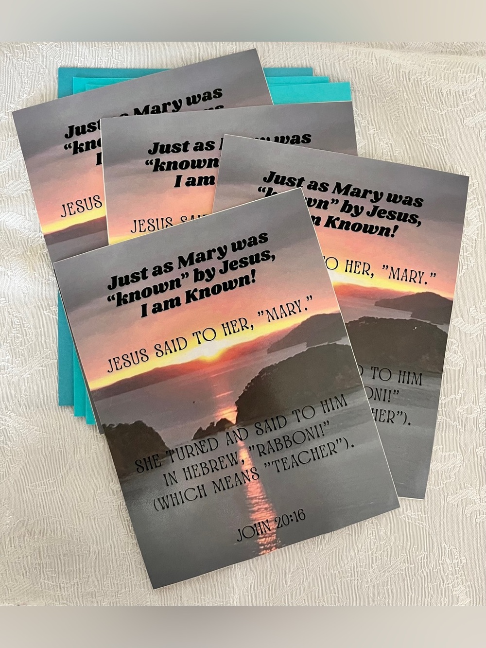 Inspirational Scripture Cards Set of 4, “I Am Seen,” “I Am Known” - Choose One - Picture 6 of 8